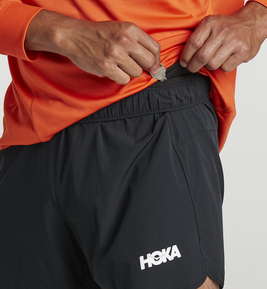 Pantalones Cortos Hoka One One Hombre Negros - Performance - ODKZ92406